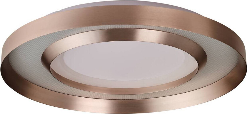 LED-taklampe Onix, Ø 60 cm, rosagull, metall