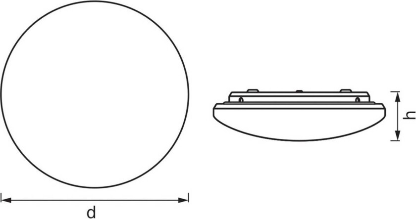 OSRAM LED-taklampe med sensor ORBIS IP44, Ø 30 cm, hvit