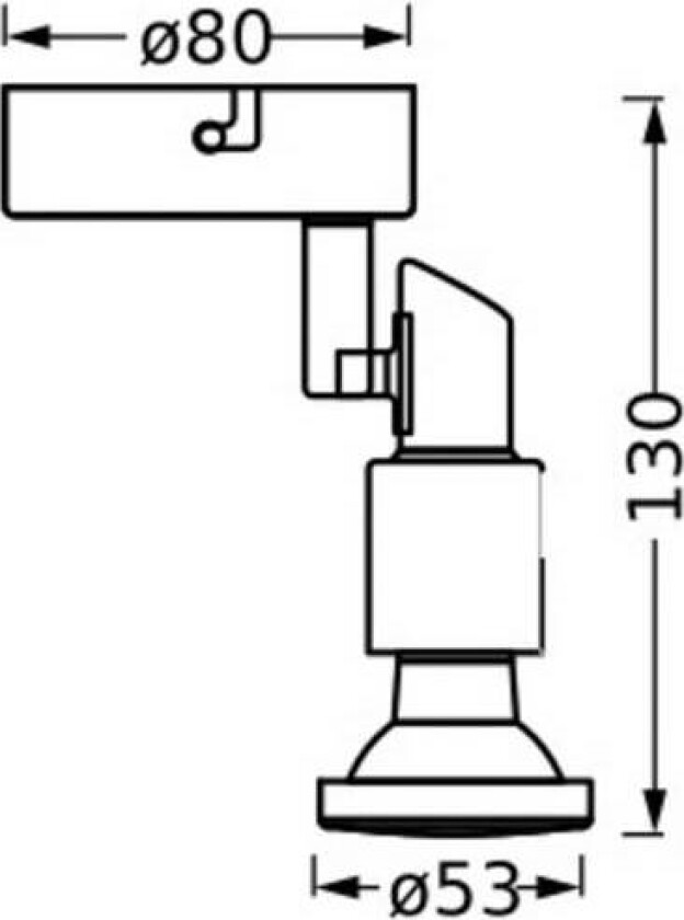 OSRAM takspot, hvit, 1 lyskilde, metall, GU10-LED 927 dimbar