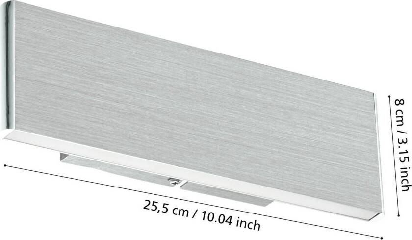 EGLO Stars Of Light LED-vegglampe Climene, børstet aluminium