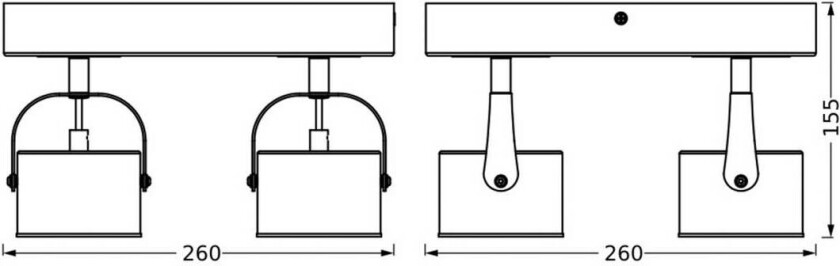 OSRAM LED-taklampe Jupiter PLATE, 4 lyskilder, sølvmetall