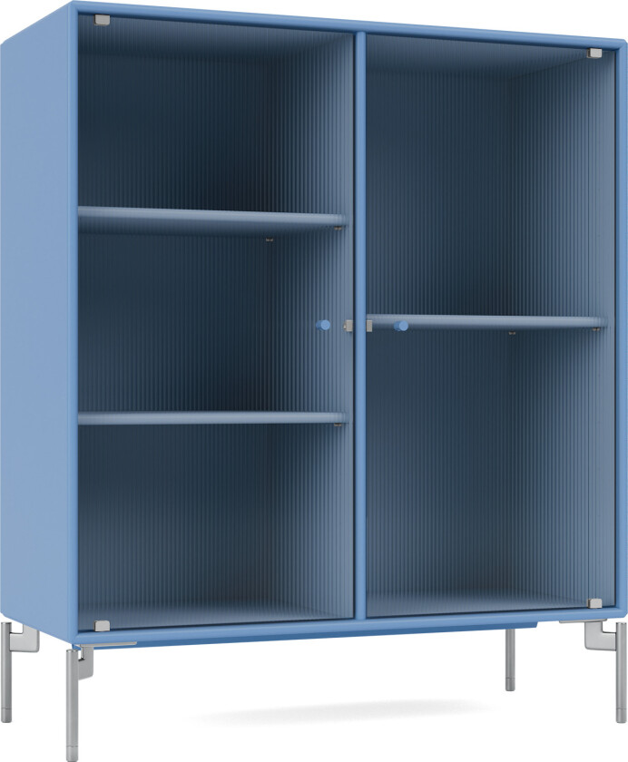 Ripple Ii – Vitrine Cabinet 154-Azure Matt Chrome - Skap og vitrineskap - Peter J. Lassen - Blå - Tre