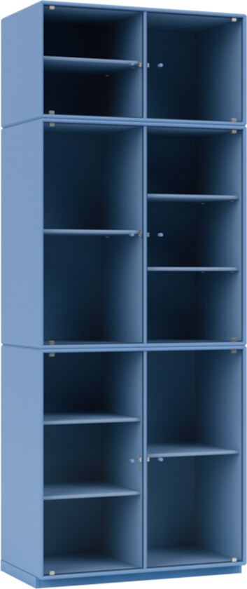Ripple Iv – Vitrine Cabinet 154-Azure 06 Plinth 3 cm - Skap og vitrineskap - Peter J. Lassen - Blå - Tre