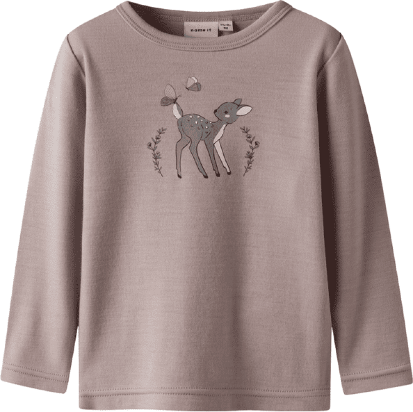 Name It Nmfwillitus genser i ull til småbarn, Shadow Gray