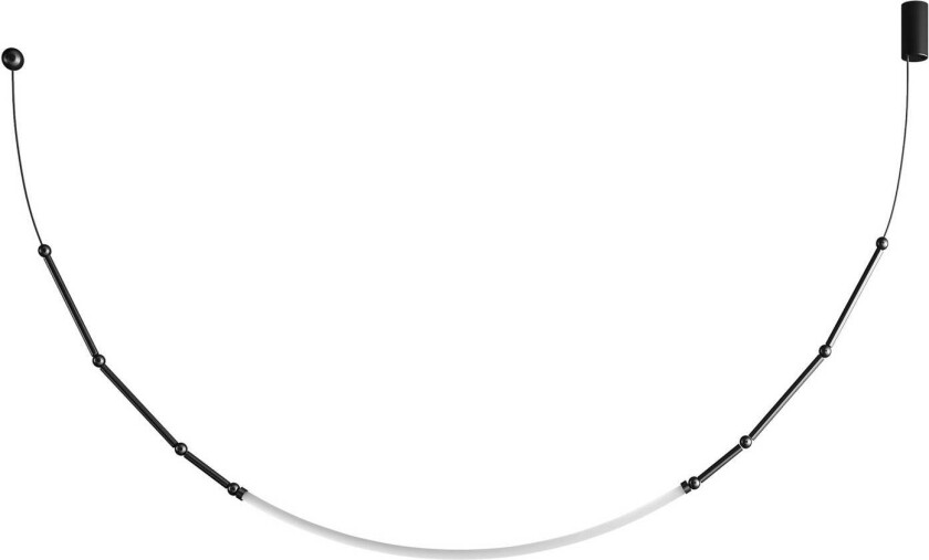 Leda LED-hengelampe IP65 1 lyskilde svart