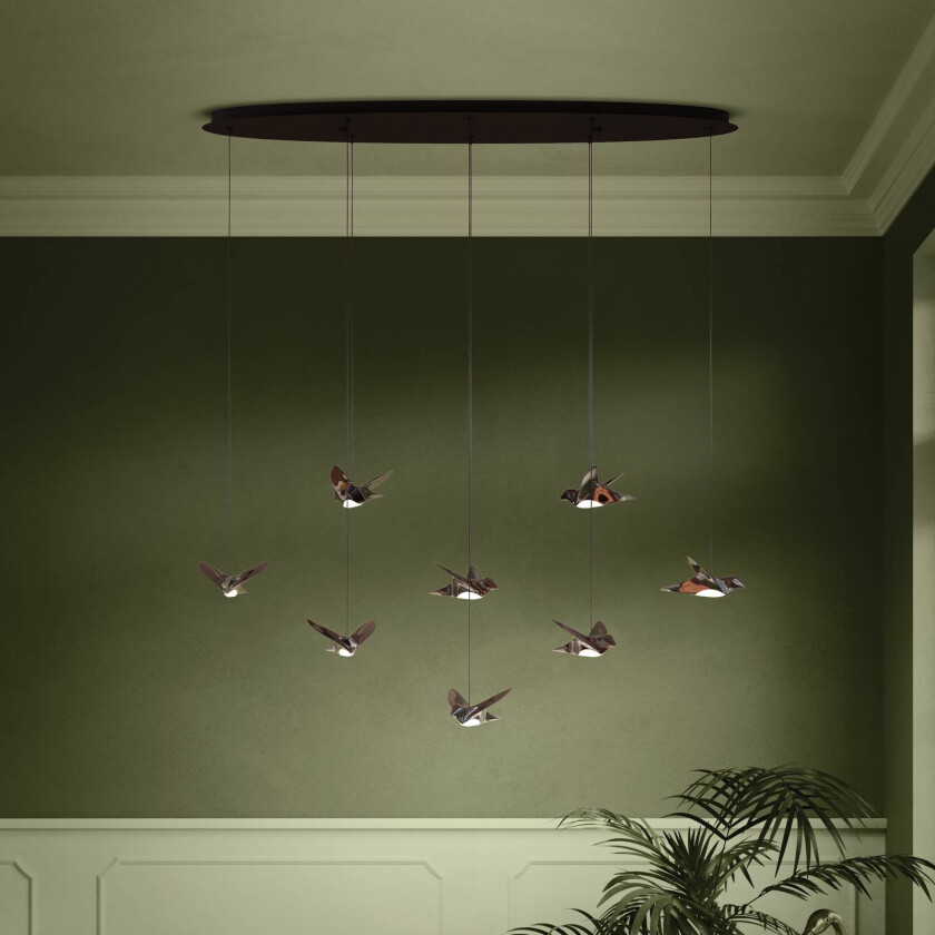 EGLO Stars Of Light LED-hengelampe Paratebueno svart 8 lyskilder