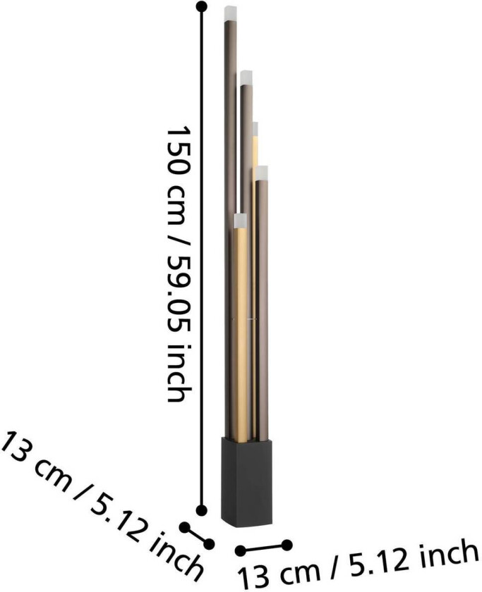 EGLO Stars Of Light LED-gulvlampe Estanterios, 5 lyskilder