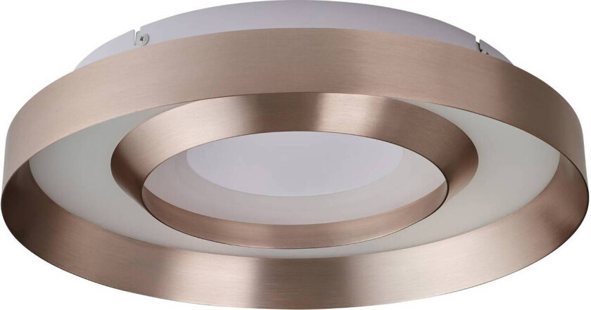 LED-taklampe Onix, Ø 40 cm, rosagull, metall