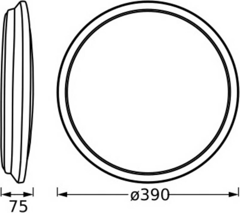 OSRAM LED-taklampe ORBIS DUBLIN, Ø 39 cm, sølvmetall