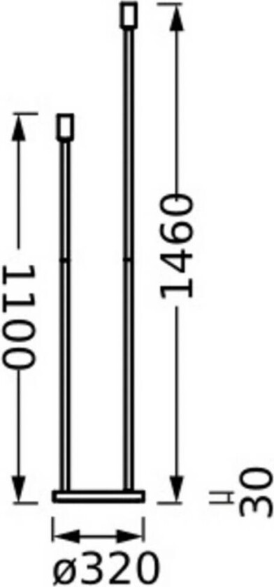 OSRAM gulvlampe DECOR STICK, beige, høyde 146 cm, 2 x E27