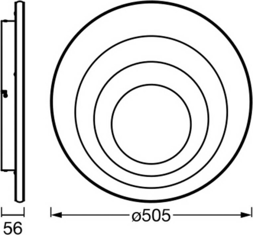 OSRAM LED-taklampe ORBIS SPIRAL ROUND, Ø 51 cm, hvit 42 W
