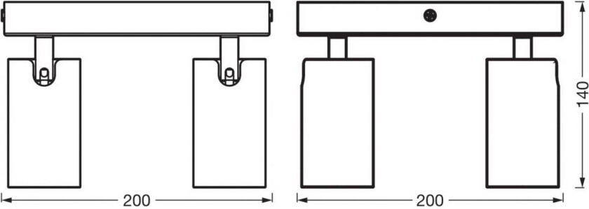 OSRAM downlight OCTAGON PLATE, hvit, 4 lyskilder, GU10-LED, 927