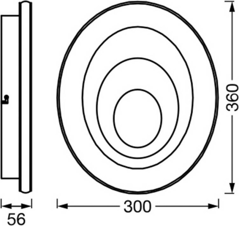 OSRAM LED-taklampe ORBIS SPIRAL OVAL, Ø 36 cm hvit 27 W