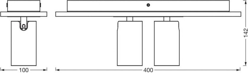 OSRAM takspot MERCURY, hvit, 2 spotter GU10-LED 927 dimbar