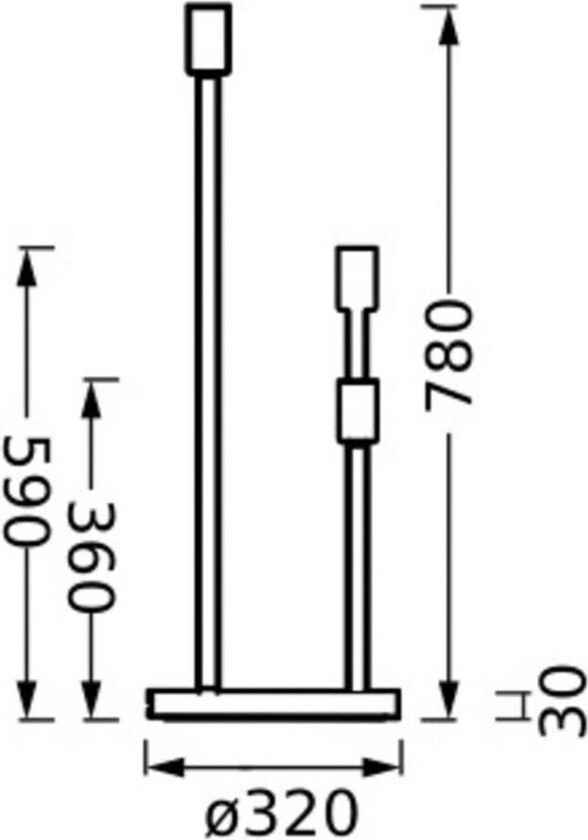OSRAM gulvlampe DECOR STICK, beige, høyde 78 cm, 3 lyskilder
