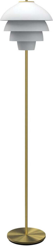 Valencia gulvlampe - Hvit / Messing