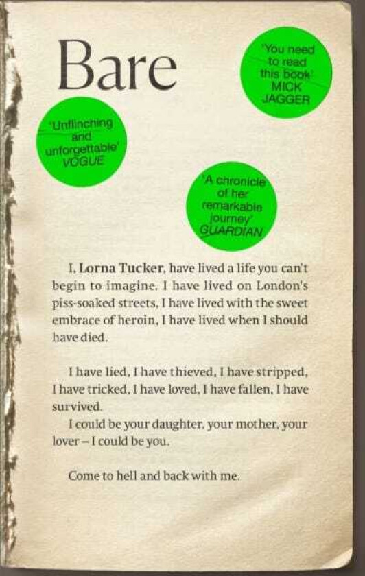 BARE 'You have to read this book' MICK JAGGER