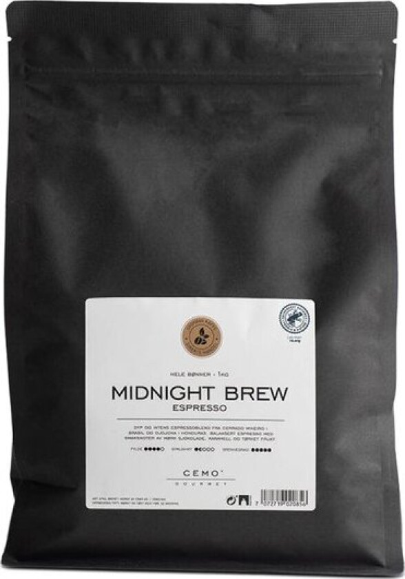 Midnight Brew espresso hele kaffebønner 1 kg