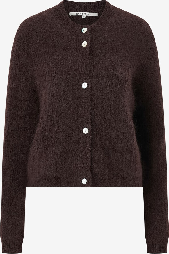 Kardigan Andrea Knit Rib LS Cardigan - Brun