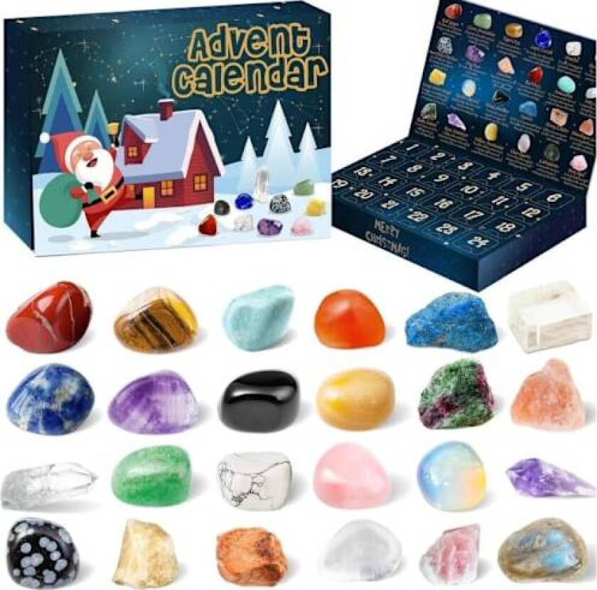 Adventskalender 2024 24 Naturlige Krystall Agat Dager Barnas Adventskalender 24 Dager Av Serien