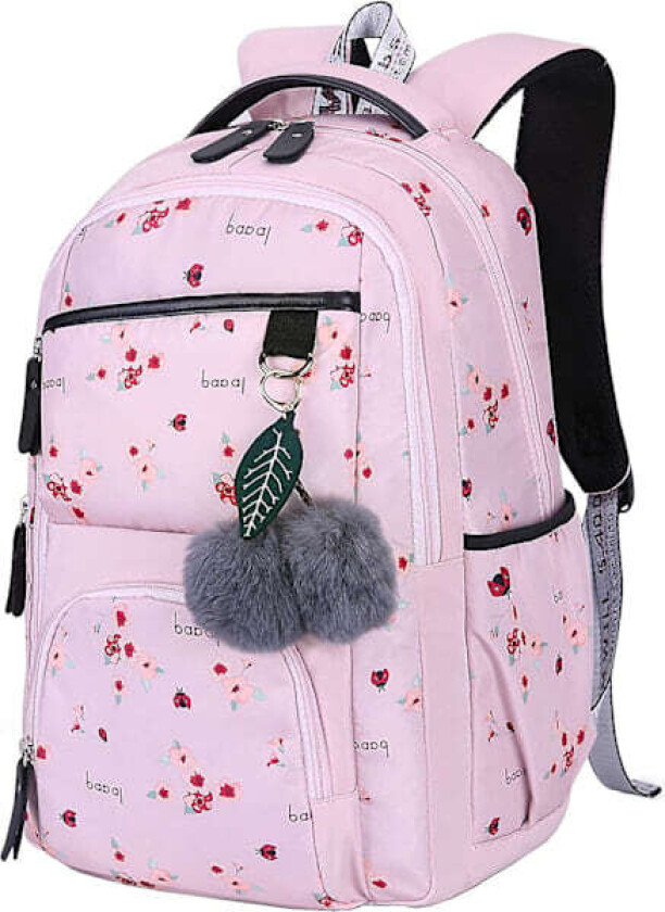 Ryggsekk for kvinner, College-ryggsekk, Canvas-ryggsekk, Skolesekk, Tenåringsjente, Skolesekk, College-ryggsekk (Rosa)