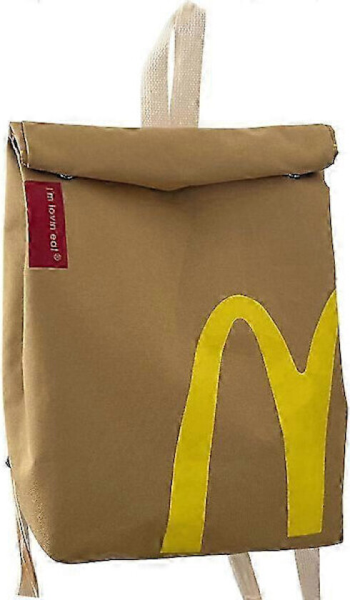 McDonalds ryggsekk med trykt mønster, reiseveske