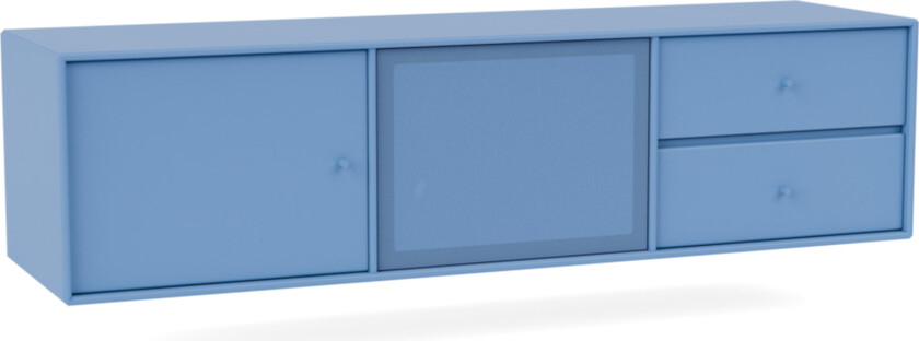 Octave Vi TV Bench 154-Azure 04 Suspension Rails - TV-benker - Peter J. Lassen - Blå - Tre