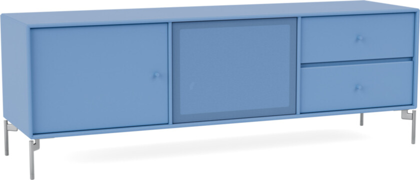 Octave Vi TV Bench 154-Azure Matt Chrome - TV-benker - Peter J. Lassen - Blå - Tre