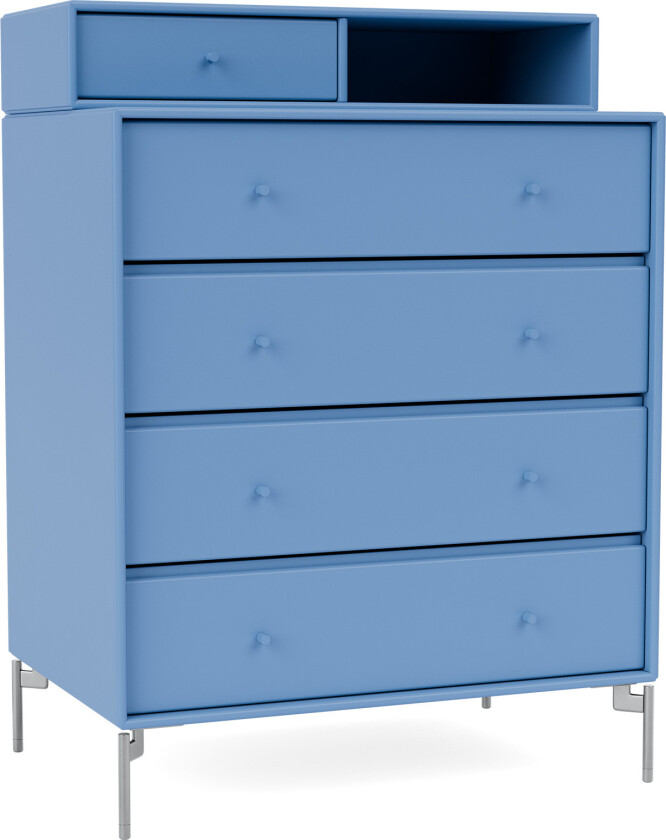 Keep Chest Of Drawers 154-Azure Matt Chrome - Kommoder - Peter J. Lassen - Blå - Tre