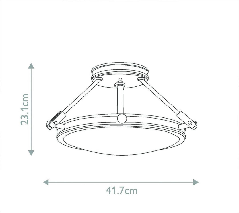 Taklampe Collier, svart, Ø 41,7 cm, stål, glass, E14