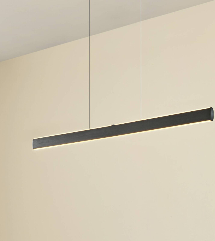Lucande LED-hengelampe Arvon, svart, 116 cm, dimbar, CCT
