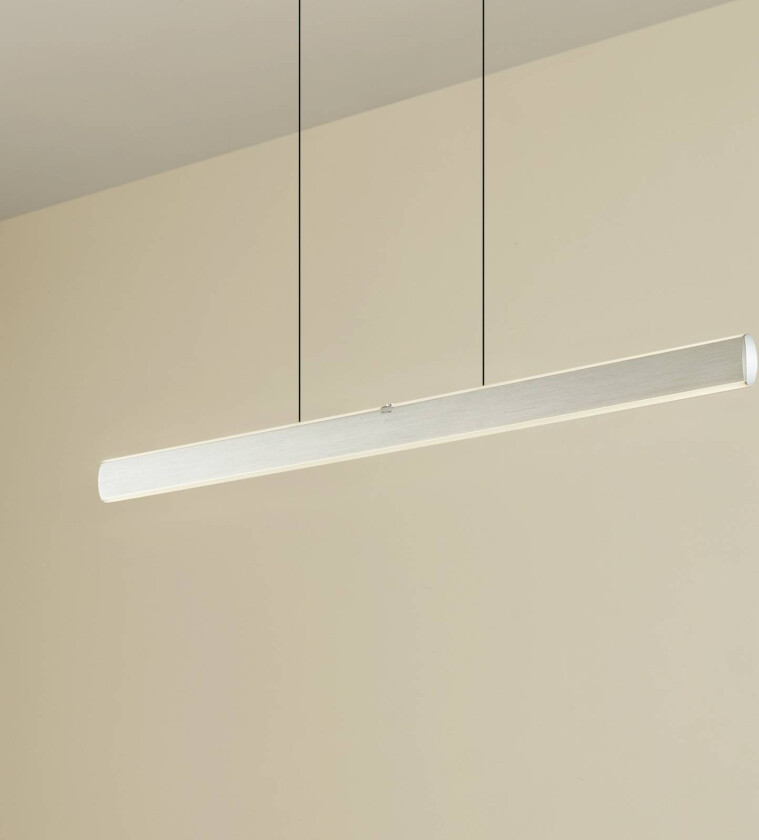 Lucande LED-hengelampe Arvon, aluminiumsfarget, 116 cm, dimbar, CCT