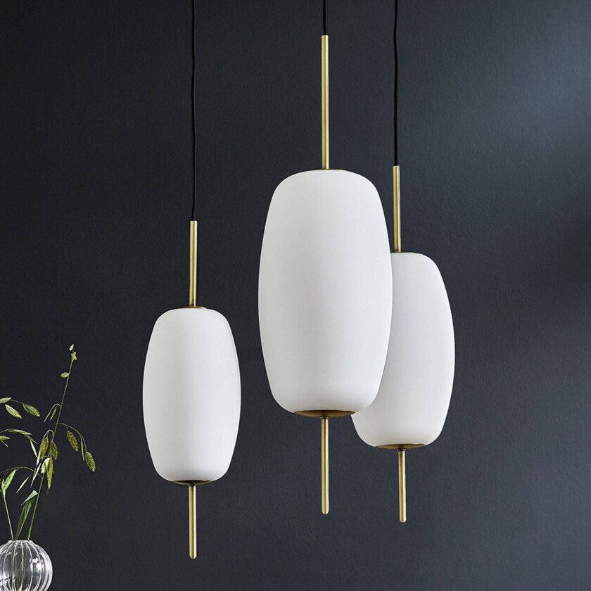 FRANDSEN Pendellampe i silkeglass, Ø 20 cm