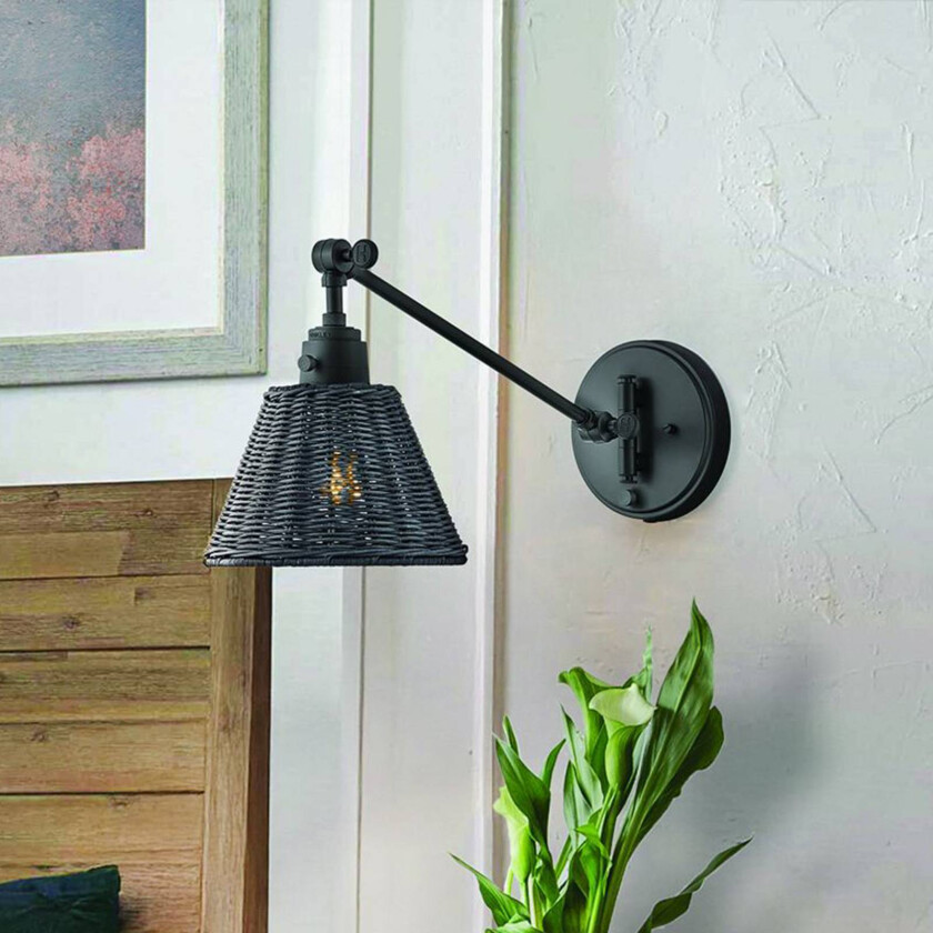 Vegglampe Arti, svart/svart, rotting, stål