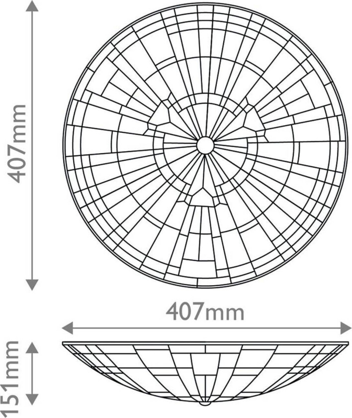 Taklampe Inglenook, Tiffany-stil, stål, glass, fargerik