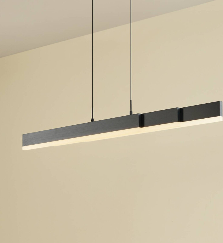 Lucande LED-hengelampe Torven, svart, CCT, dimbar