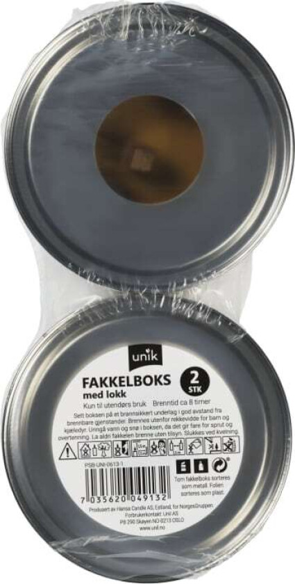 Fakkelboks m/Lokk 8t 2pk