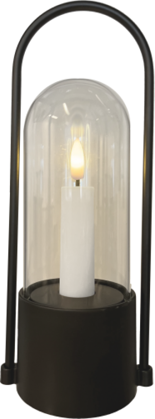 12 stk LED-glasslykt. LED-stearinlys med 3D-flamme. IP44 med timer.