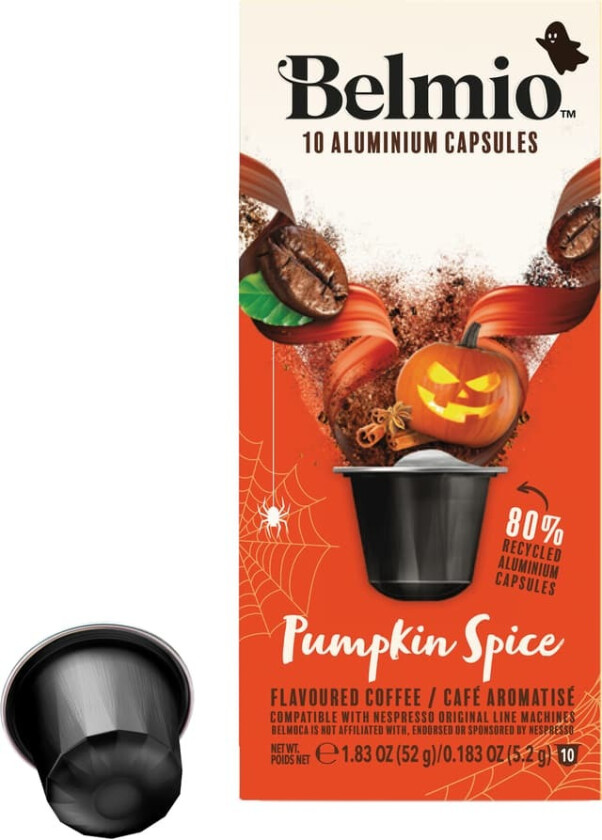 Pumpkin Spice kaffekapsler for Nespresso (10-pk)