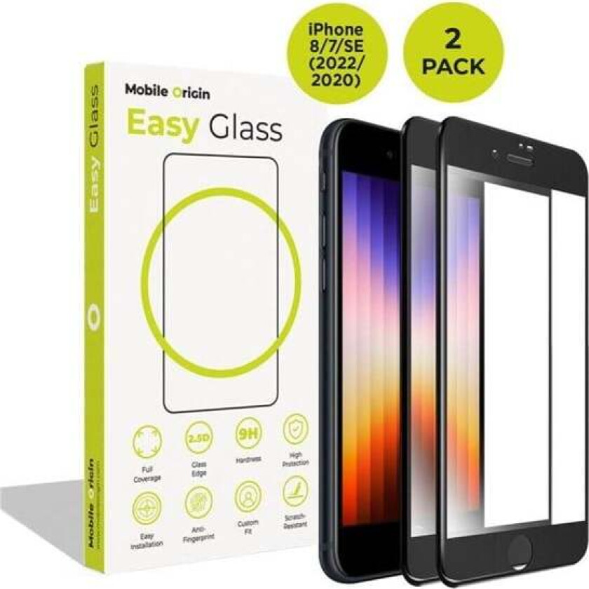 EasyGlass iPhone 8/7/SE (2022/2020) 2 pack