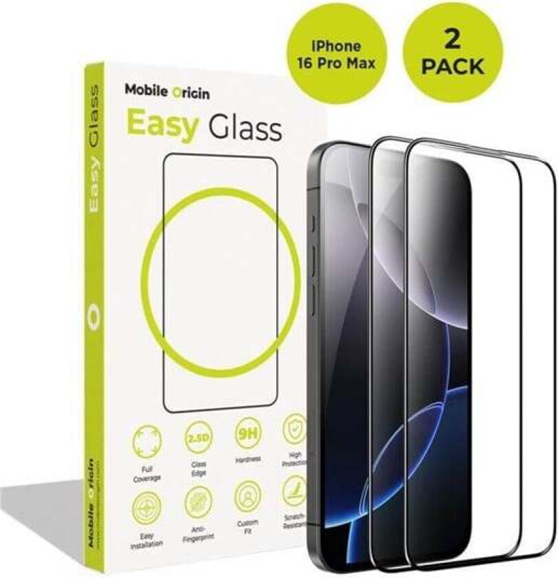 EasyGlass iPhone 16 Pro Max 2 pack