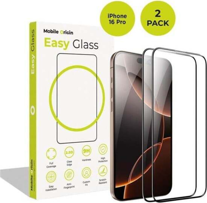 EasyGlass iPhone 16 Pro 2 pack