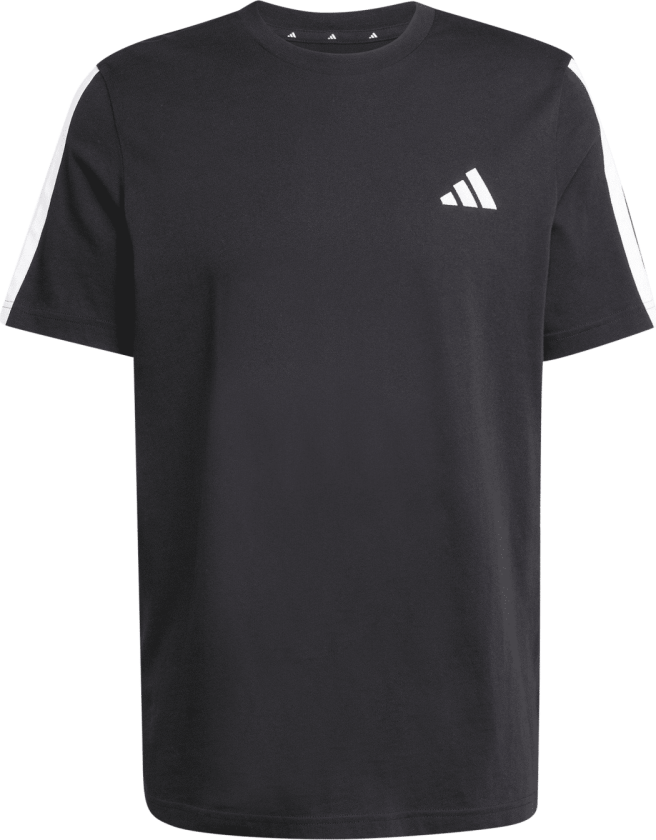 adidas Essentials 3-Stripes T-Shirts, t-skjorte, herre BLACK/WHITE