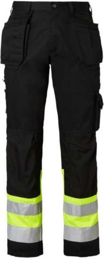 Håndverkerbukse 2171 sort/gul,d120