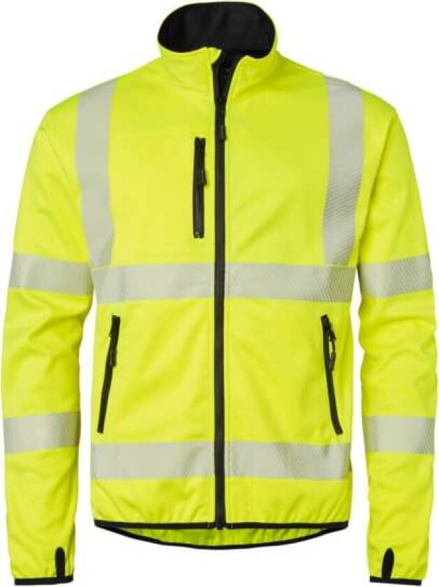 Jakke softshell 7721 gul/sort,3xl