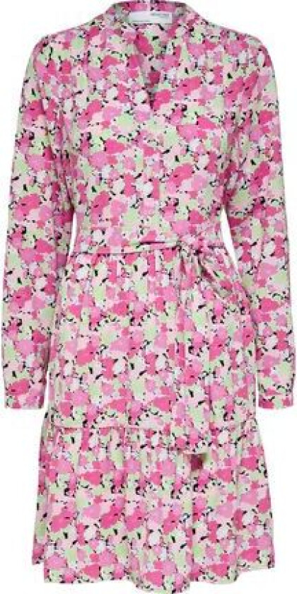 Mivi Ls Short Aop Dress - Black Aop 42
