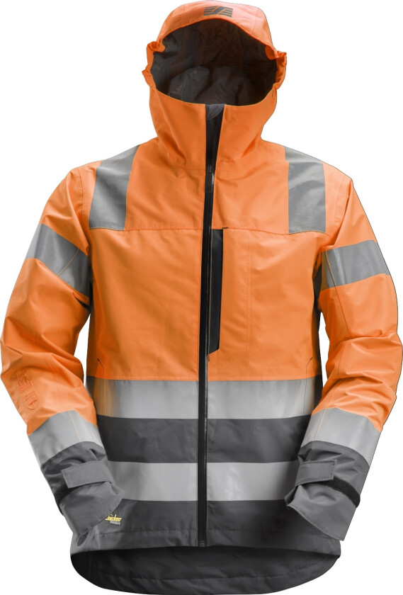 High-vis vanntett skalljakke, klasse 3