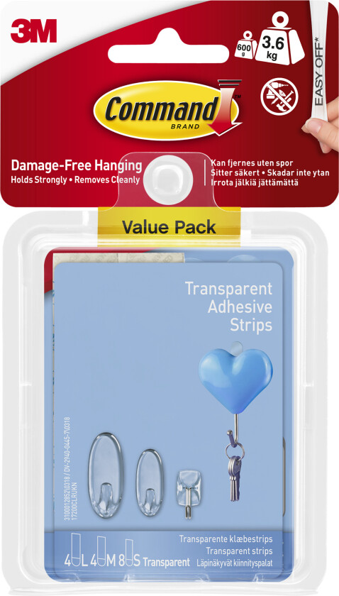 Command™ clear selvklebende strips ass. 17200clr-ukn