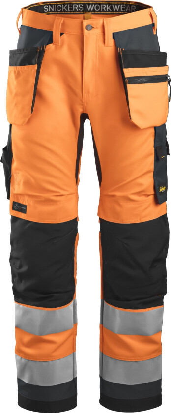High-vis arbeidsbukse+ med hylsterlommer, klasse 2