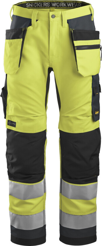 High-vis arbeidsbukse+ med hylsterlommer, klasse 2